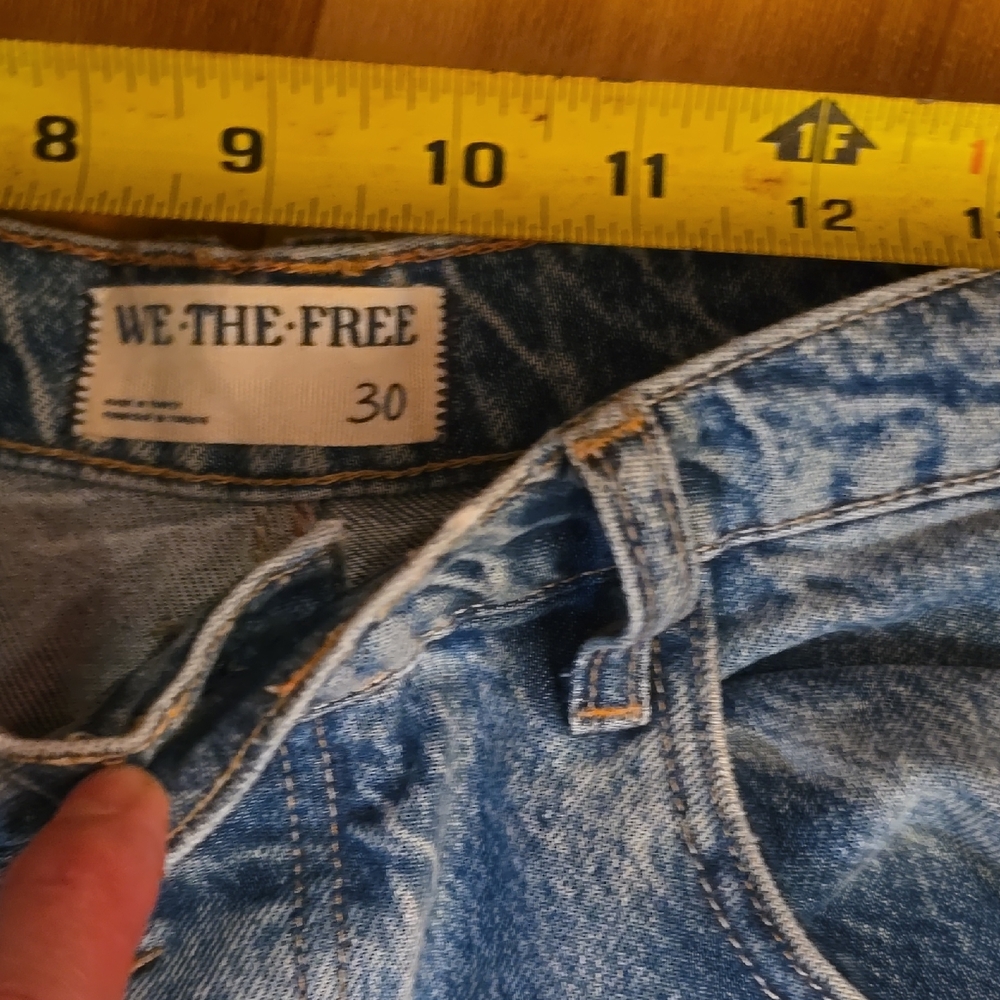 We The Free Blue Boyfriend Jeans